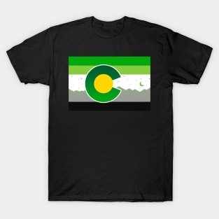 Colorado Flag Aro Aromantic Pride T-Shirt